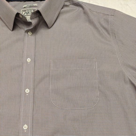 Jos.A.Bank 1905 Men's Tailored Fit Non-Iron Dress Shirt. Size 17.5-34. Plaid - Picture 4 of 10